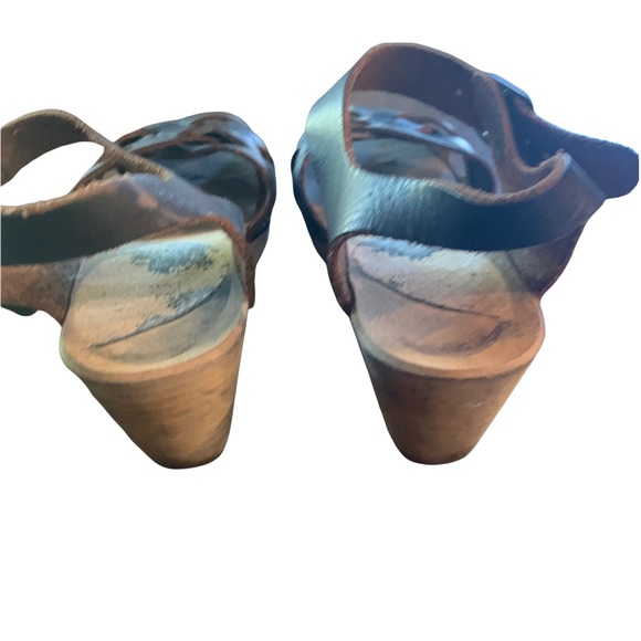 Danish clogs, heeled clog, brown leather, size 35 - Picture 3 of 6